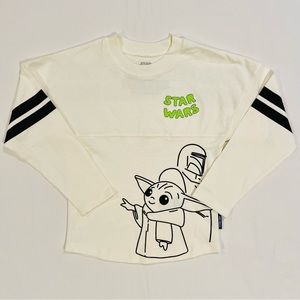 New Disney Spirit Jersey Girls Medium 7/8 Boys The Mandalorian Star Wars Grogu